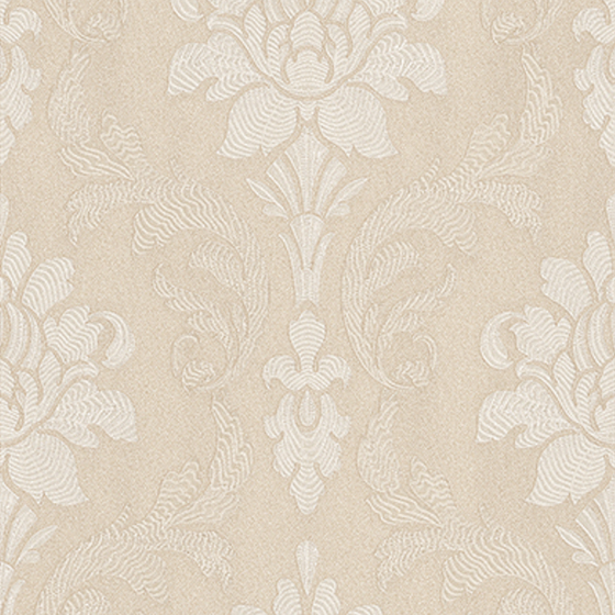 European-Style Light-Colored Patterned Wallpaper 3D Model