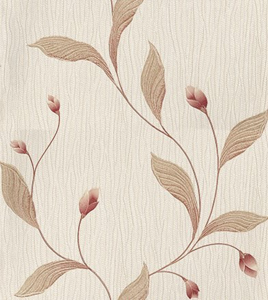 Modern Light-Colored Plant Print Wallpaper 600*670
