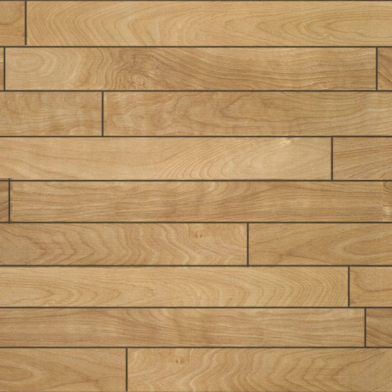 Light-Colored Patchwork Solid Wood Composite Flooring 3D Model in Golden