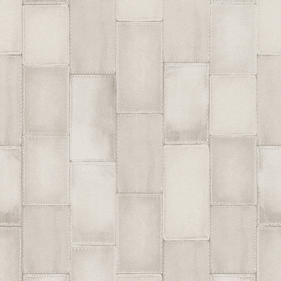 White Vintage Blue Brick Wallpaper 3D Model
