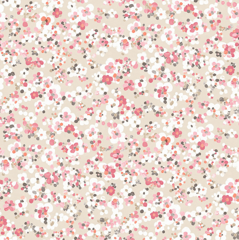 Chinese Red Flower Dot Wallpaper 800*800