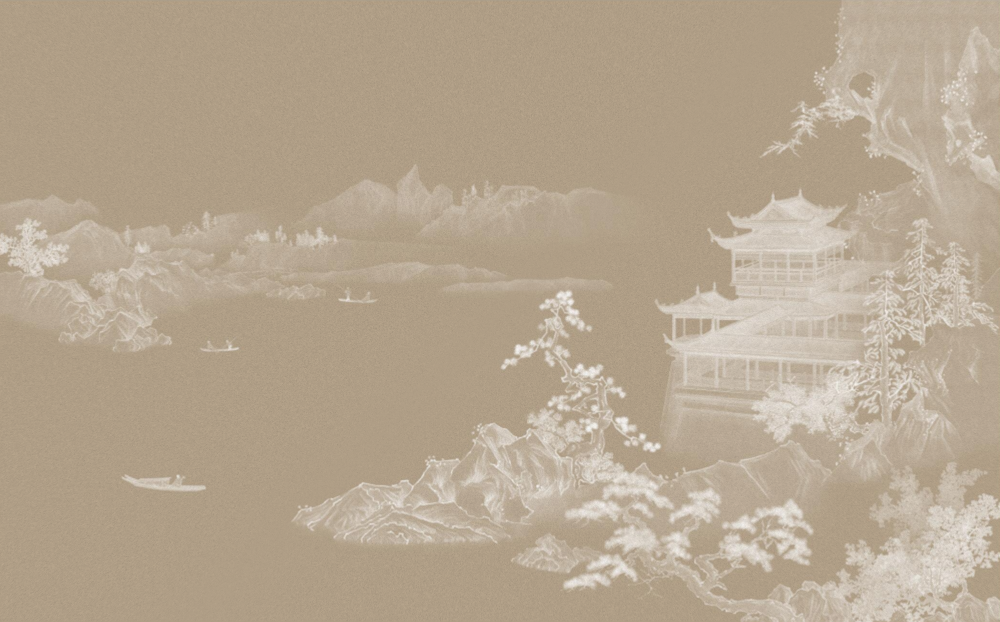 New Chinese-Style Warm-Toned River