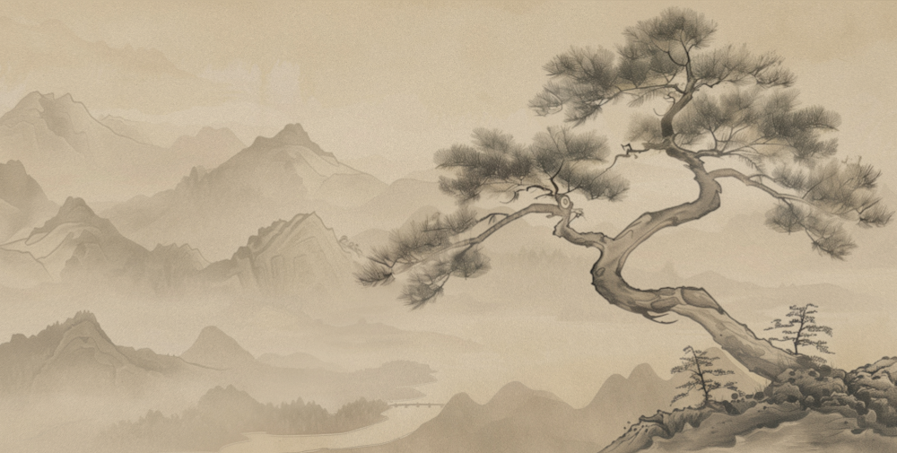 New Chinese-Style Warm Yellow Welcoming Pine