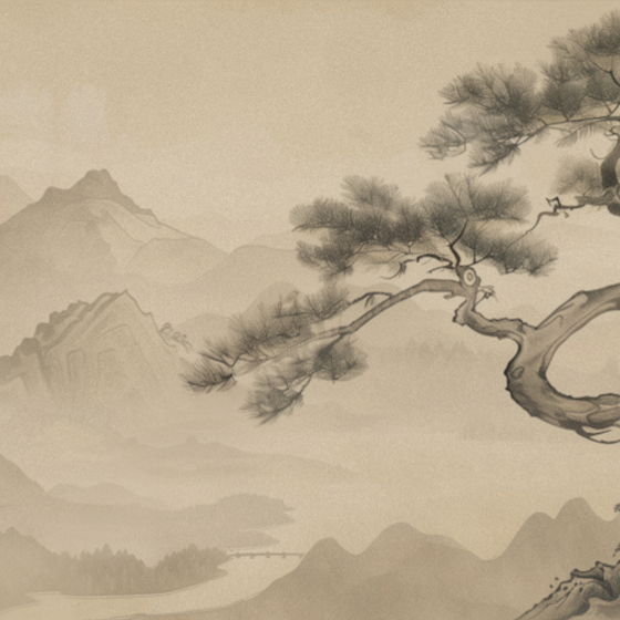 New Chinese-Style Warm Yellow Welcoming Pine