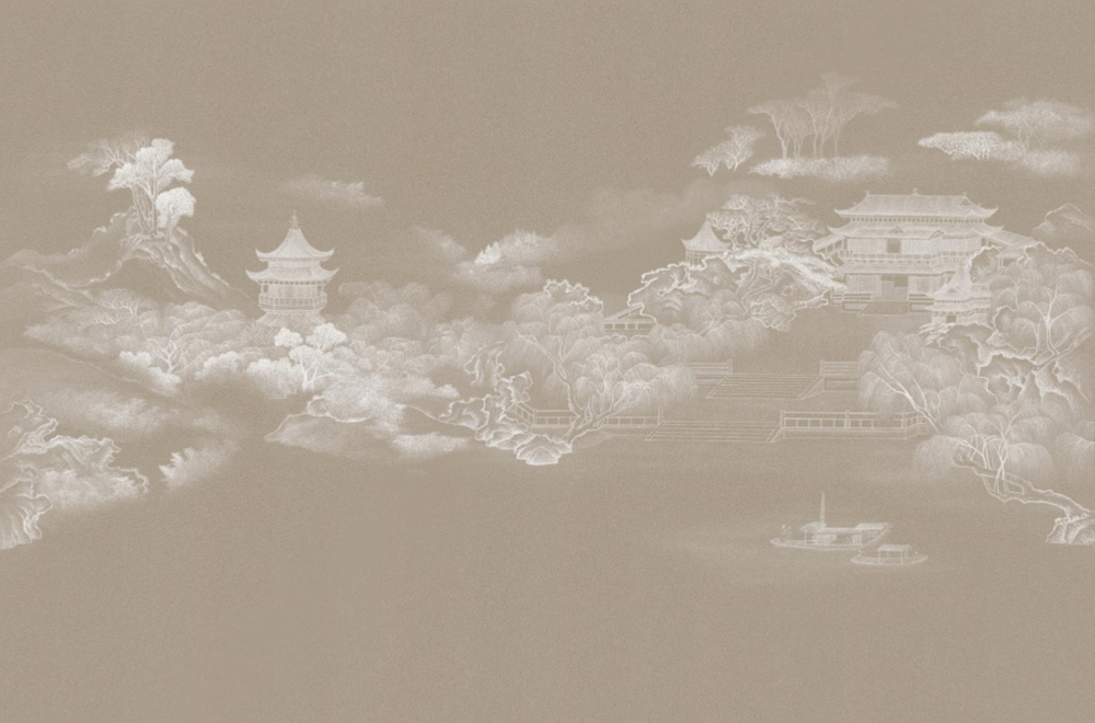 New Chinese-Style Warm-Colored Rivers and Lakes