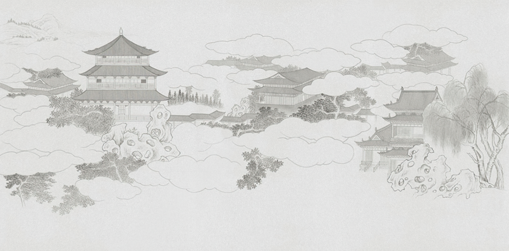 New Chinese-Style Gray and White Architecture