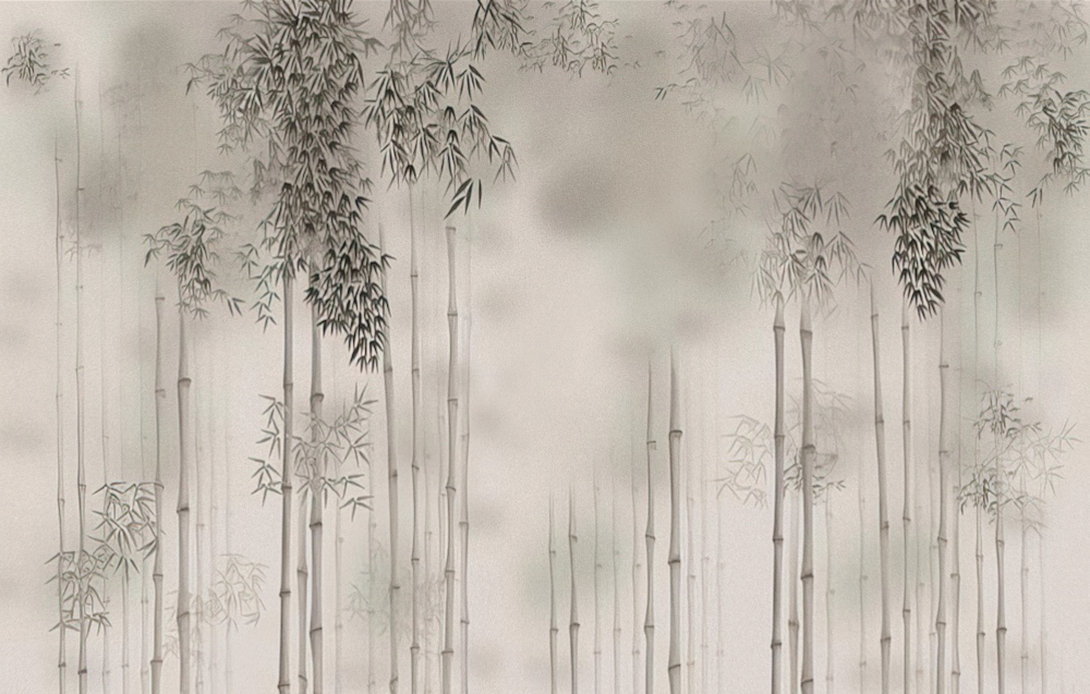 New Chinese Style Ink Elegance Bamboo Forest