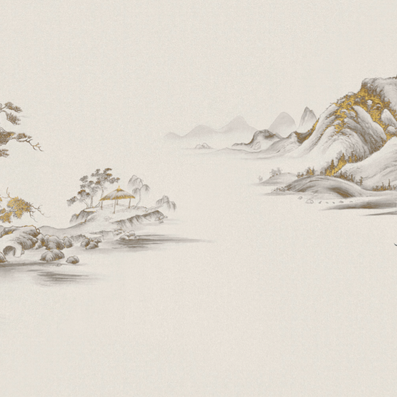 Elegant Beige Warm Mountain Water 3D Model