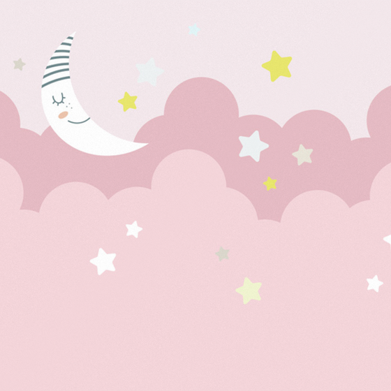 Modern Children's Wallpaper 3D Model in Pink