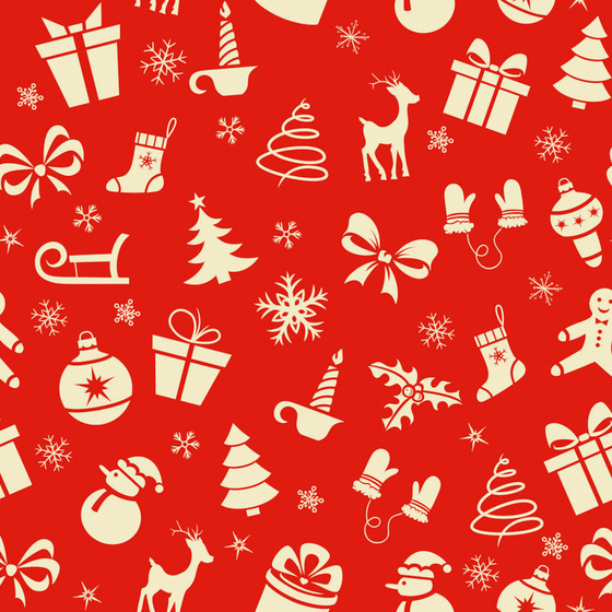 Red Christmas Wallpaper 3D Model