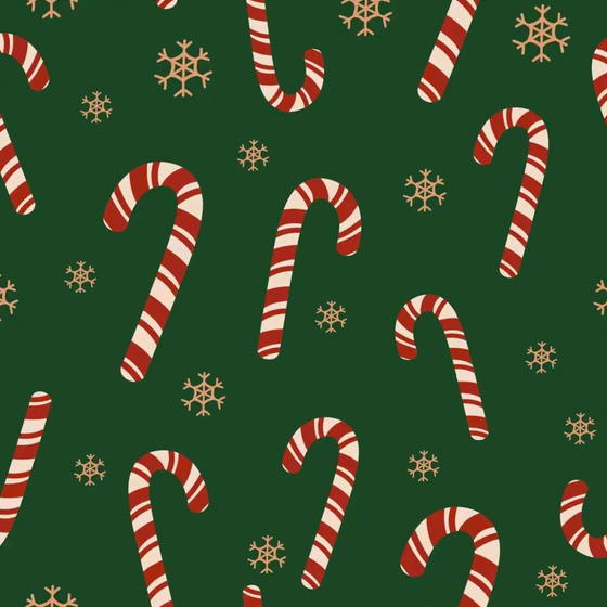 Christmas Wallpaper 3D Model in Green for Festive Decor