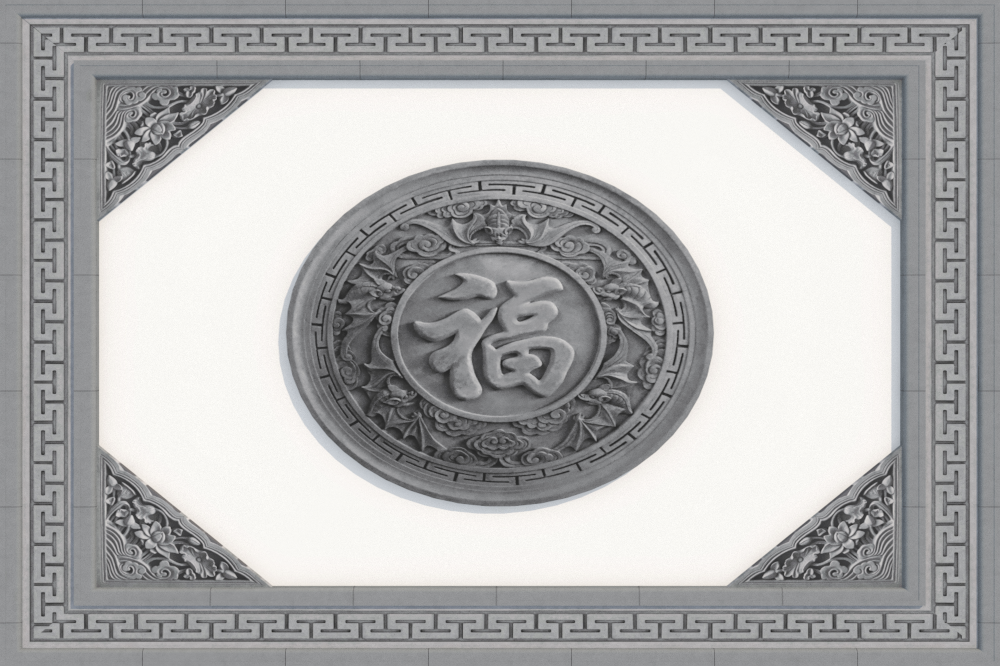 Chinese New Stone Carving Relief Brick Carving Green Brick Shadow Wall Decoration Texture ID 1179167805