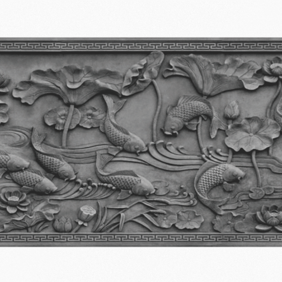 Chinese Shadow Wall Brick Carving Texture ID_1110443846