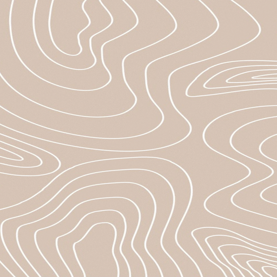 Beige Organic Shapes Abstract Wallpaper