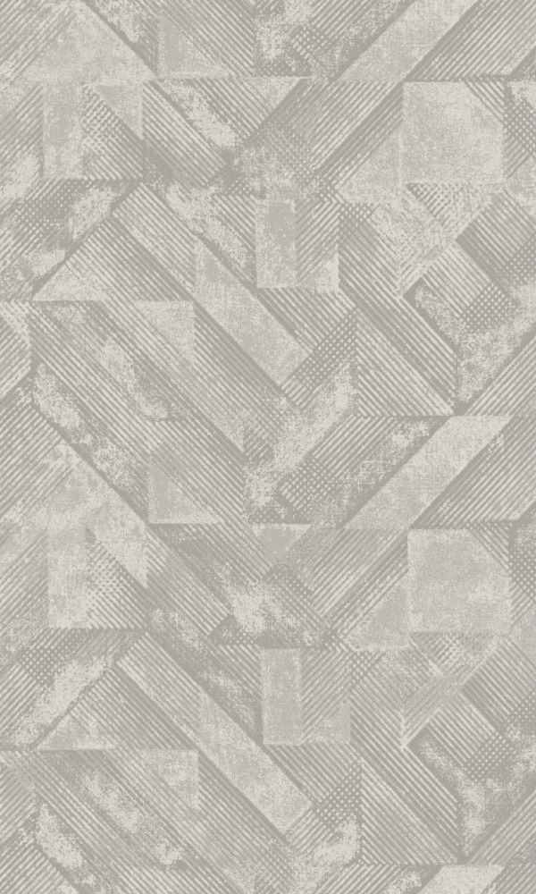 Grey Weathered Metal Zigzag Wallpaper