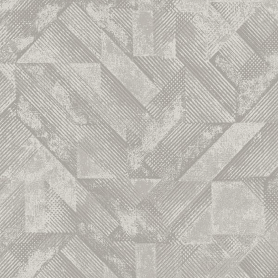 Grey Weathered Metal Zigzag Wallpaper